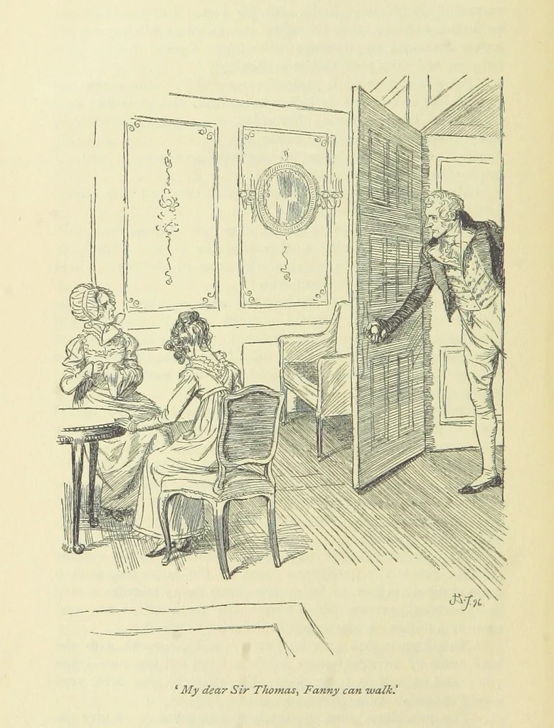 An illustration from Mansfield Park: a novel, 1897, leaf 224