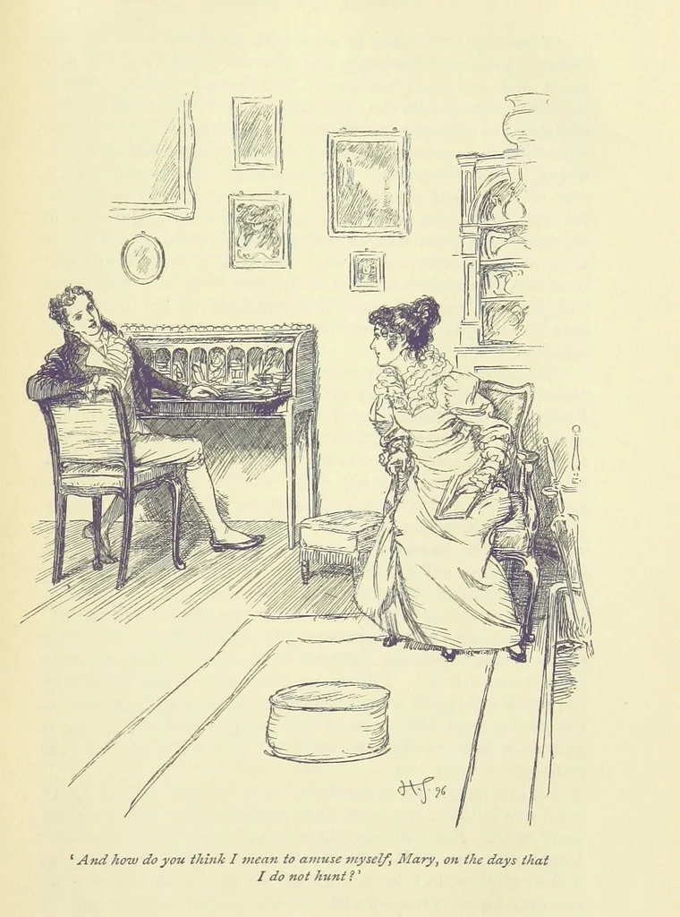 An illustration from Mansfield Park: a novel, 1897, leaf 231