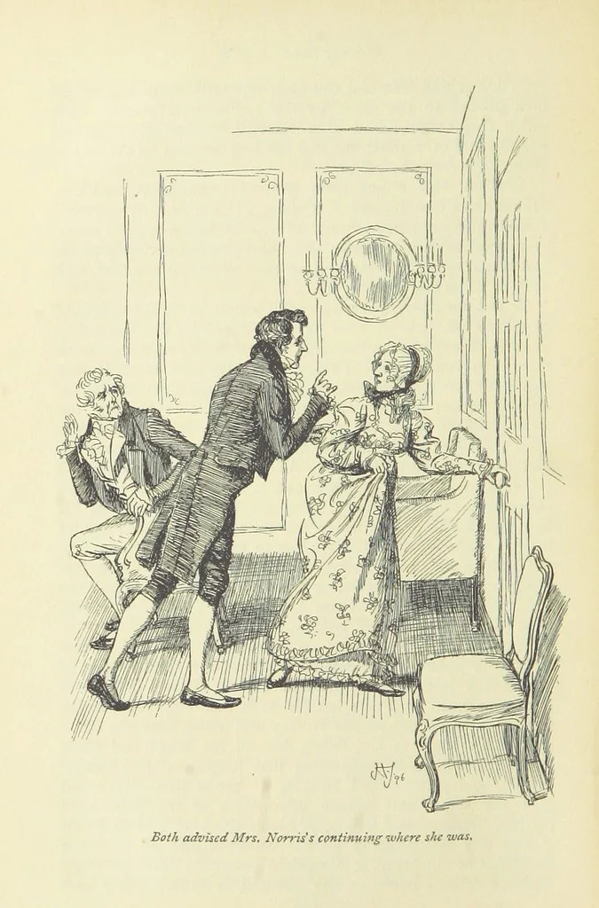An illustration from Mansfield Park: a novel, 1897, leaf 236