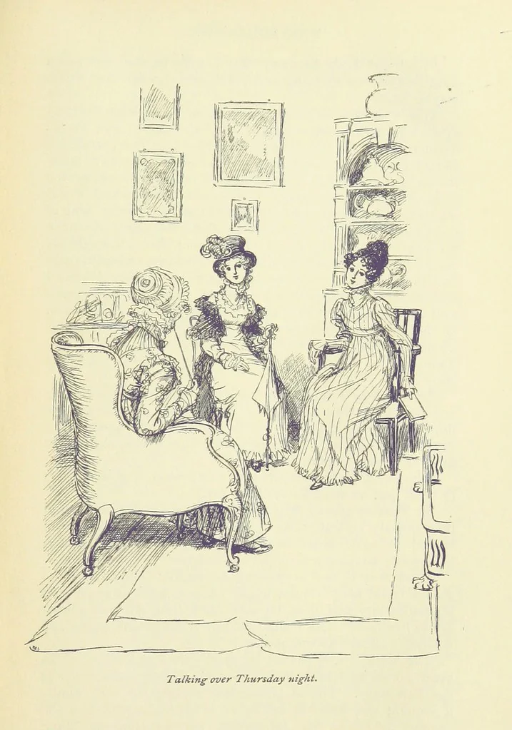 An illustration from Mansfield Park: a novel, 1897, leaf 283