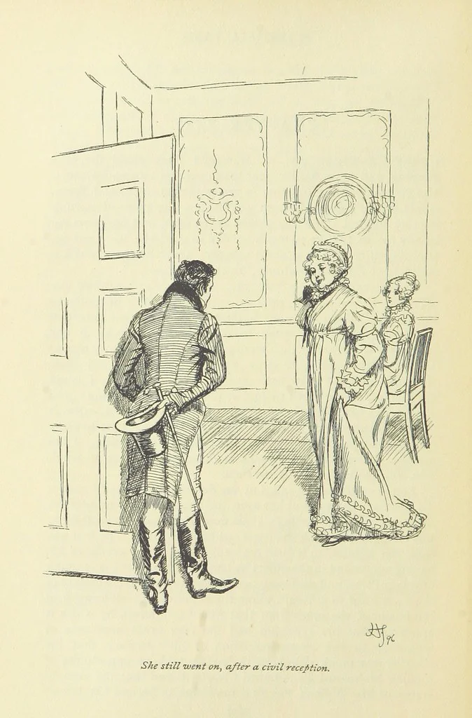 An illustration from Mansfield Park: a novel, 1897, leaf 296