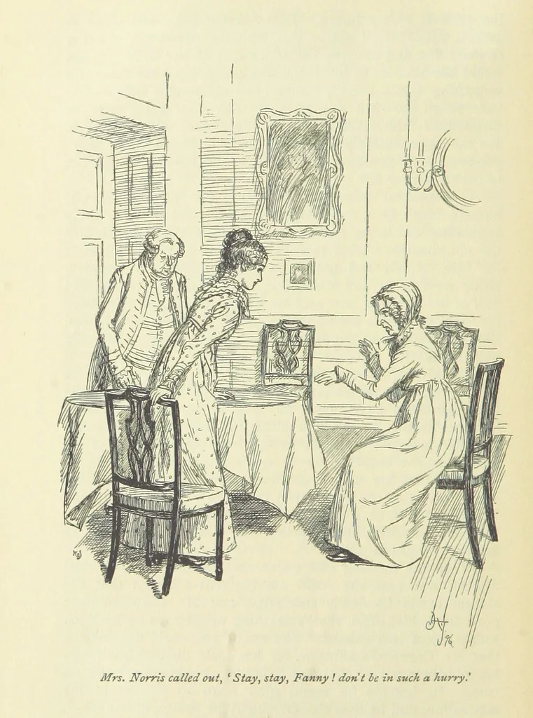 An illustration from Mansfield Park: a novel, 1897, leaf 318