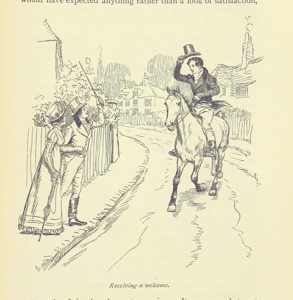An illustration from Mansfield Park: a novel, 1897, leaf 327