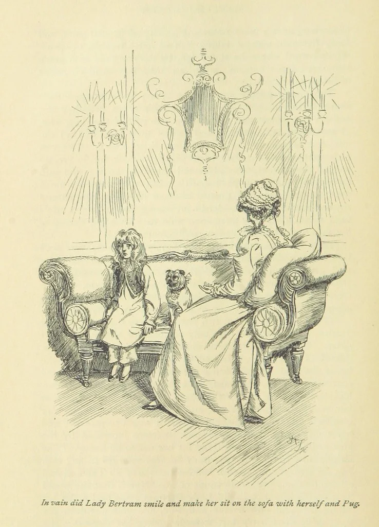 An illustration from Mansfield Park: a novel, 1897, leaf 36