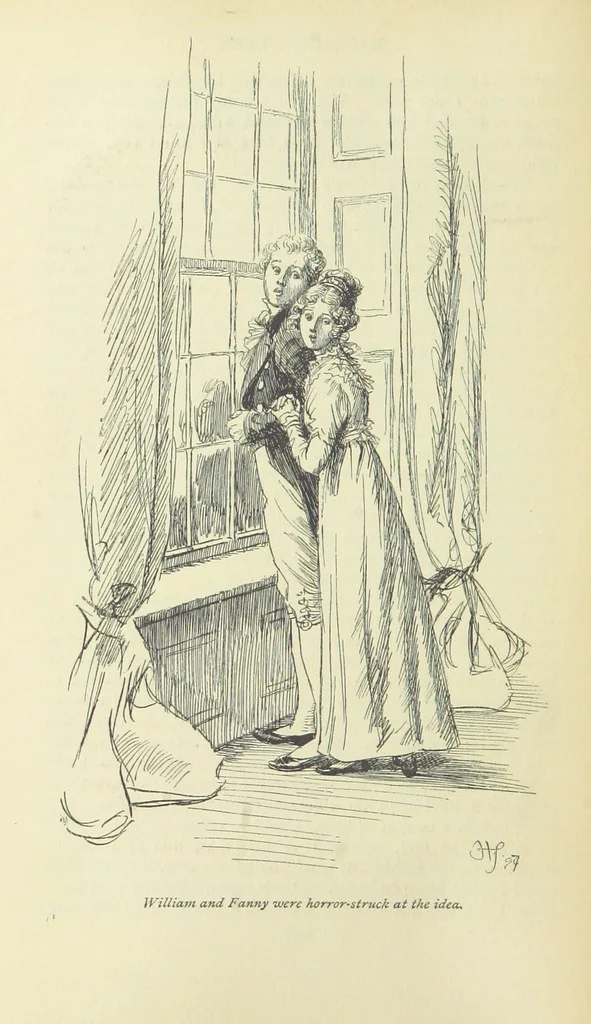 An illustration from Mansfield Park: a novel, 1897, leaf 362