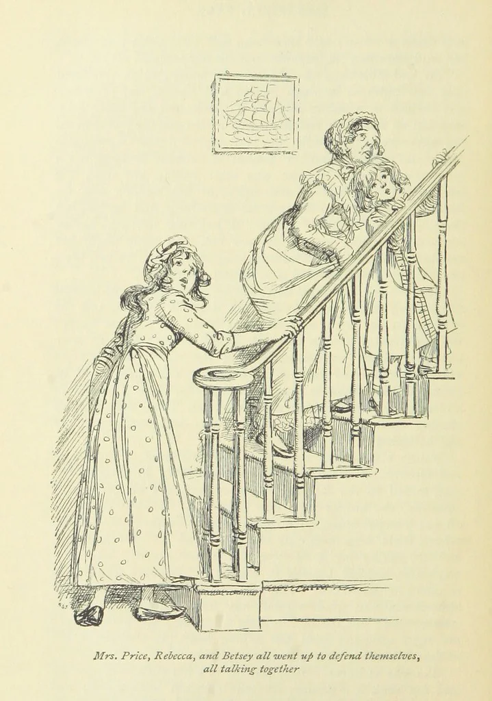 An illustration from Mansfield Park: a novel, 1897, leaf 372