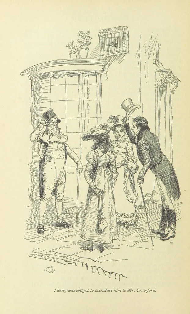 An illustration from Mansfield Park: a novel, 1897, leaf 390