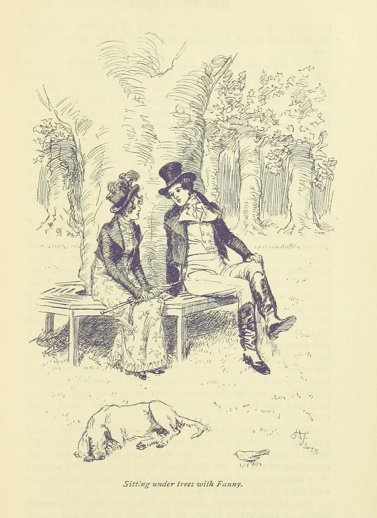 An illustration from Mansfield Park: a novel, 1897, leaf 445