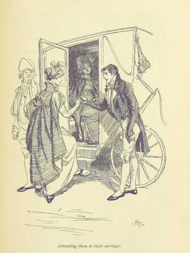 An illustration from Mansfield Park: a novel, 1897, leaf 65