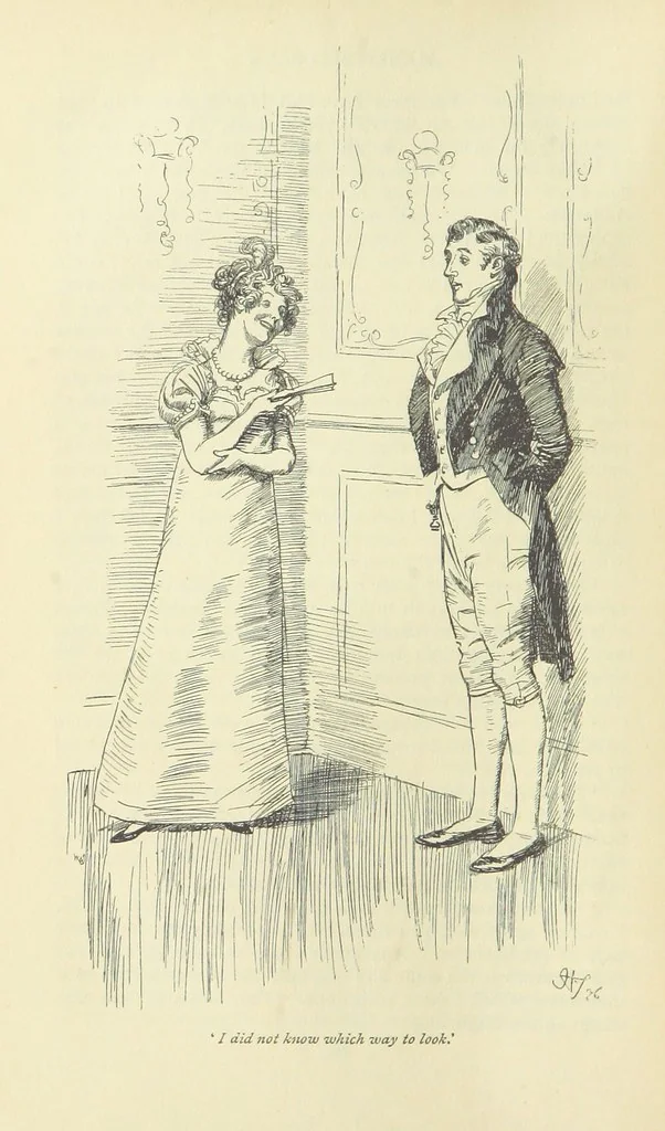 An illustration from Mansfield Park: a novel, 1897, leaf 70