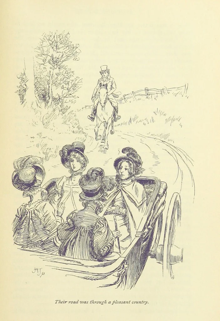 An illustration from Mansfield Park: a novel, 1897, leaf 99
