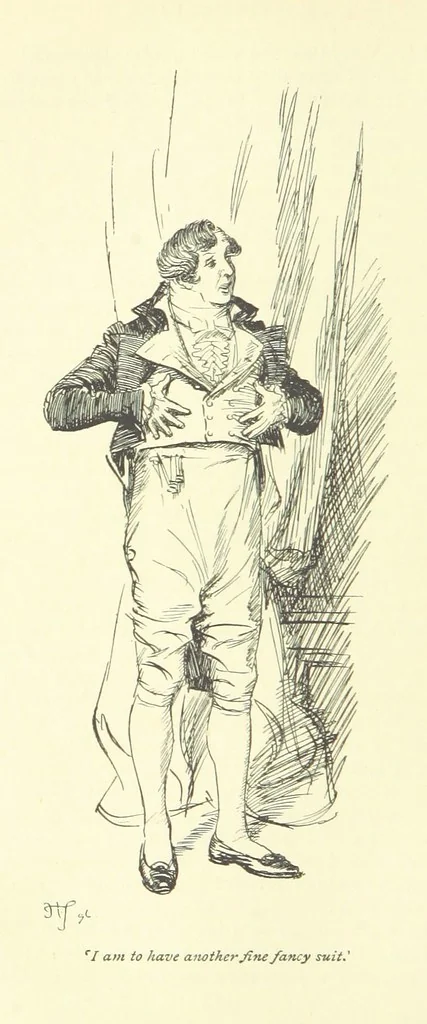 An illustration from Mansfield Park, etc, 1898, leaf 148