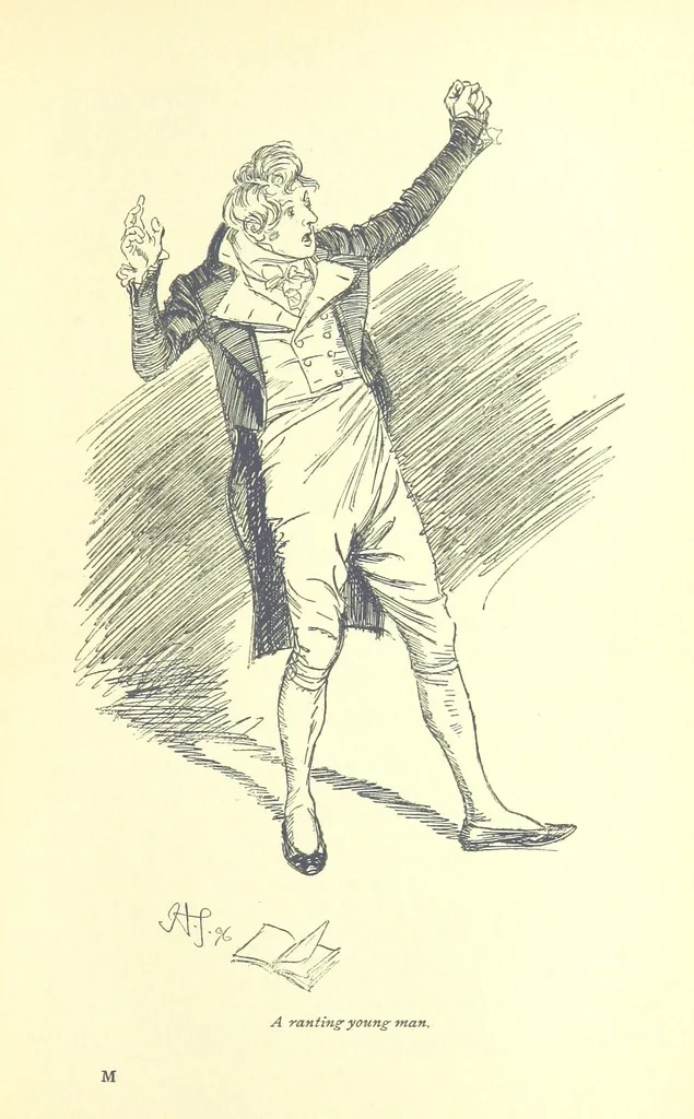 An illustration from Mansfield Park, etc, 1898, leaf 185