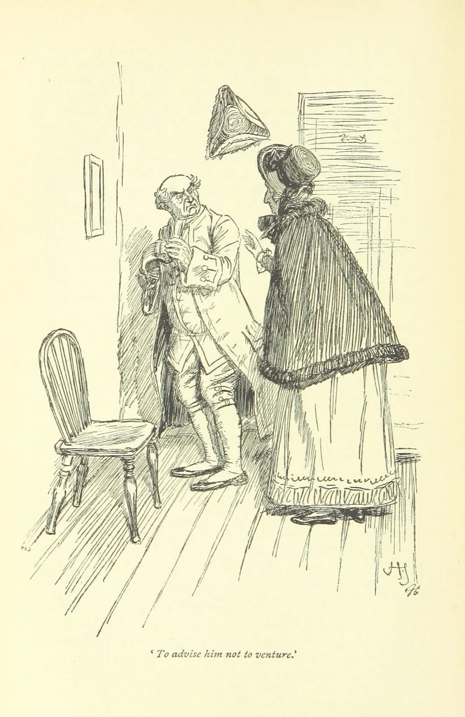 An illustration from Mansfield Park, etc, 1898, leaf 192