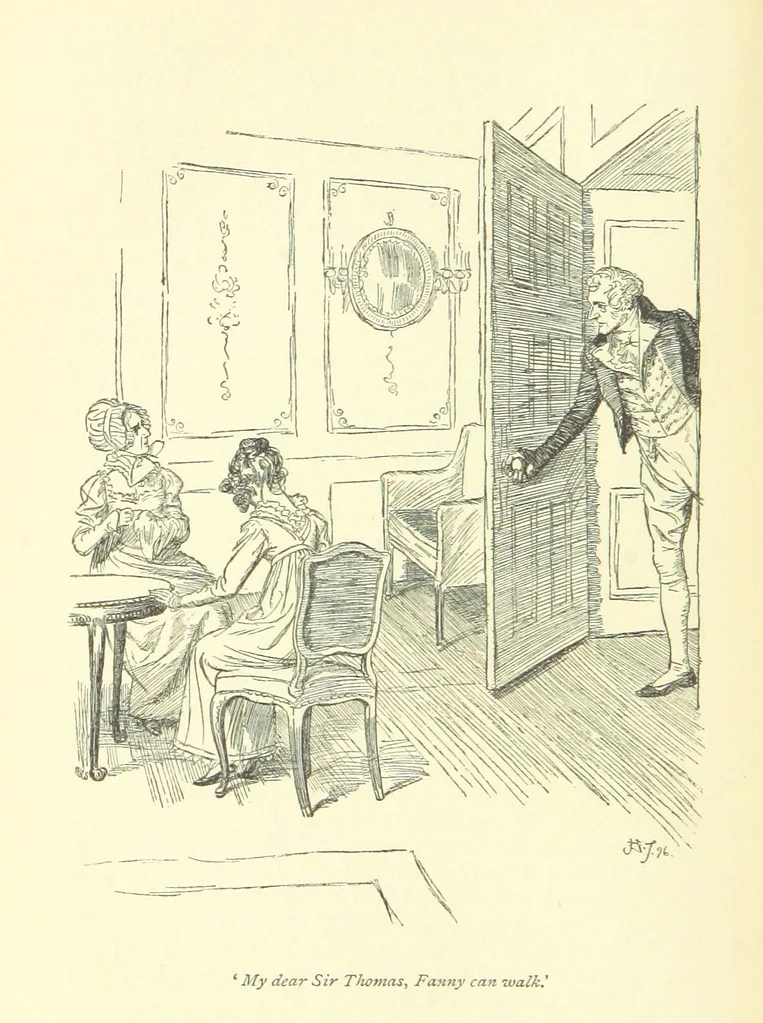 An illustration from Mansfield Park, etc, 1898, leaf 222