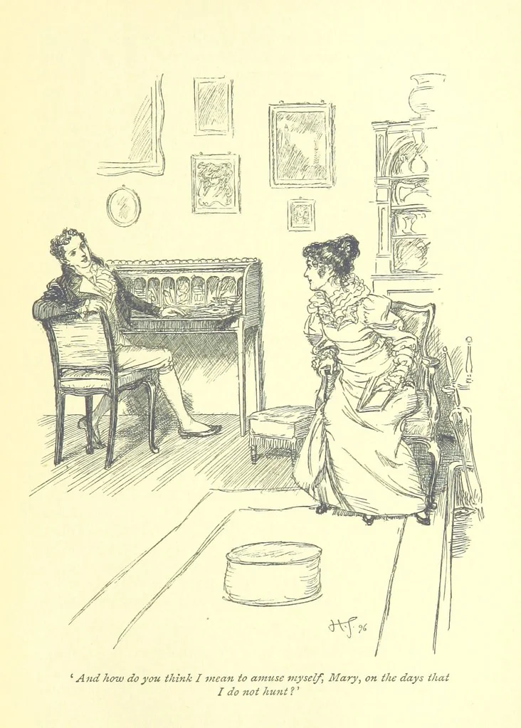 An illustration from Mansfield Park, etc, 1898, leaf 229
