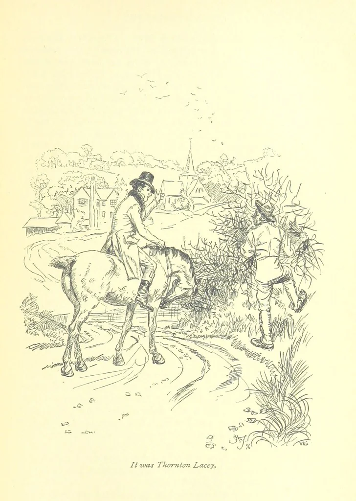 An illustration from Mansfield Park, etc, 1898, leaf 241