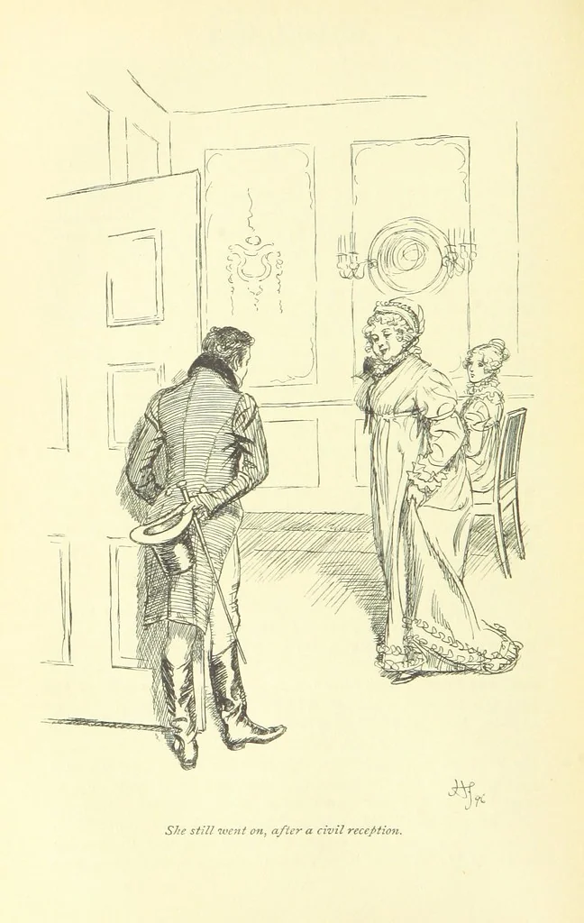 An illustration from Mansfield Park, etc, 1898, leaf 294