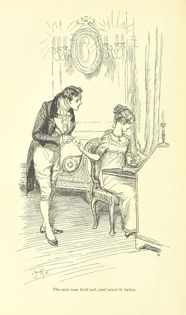 An illustration from Mansfield Park, etc, 1898, leaf 302