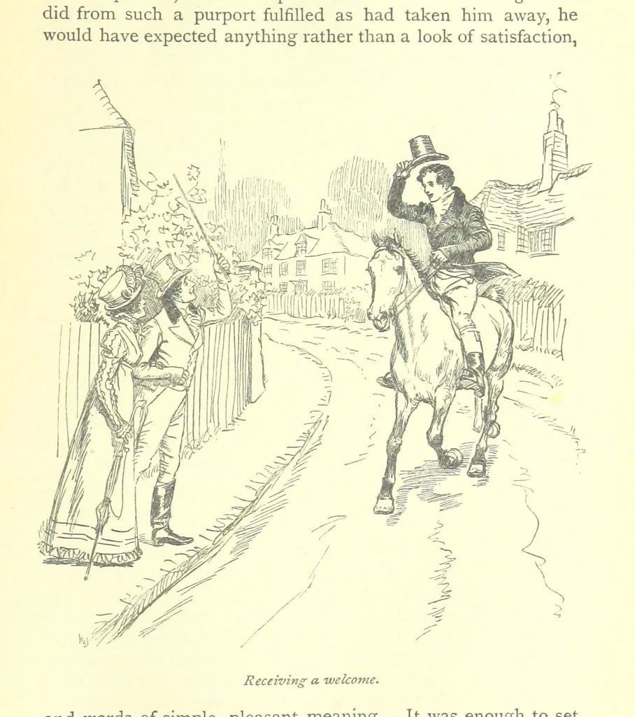An illustration from Mansfield Park, etc, 1898, leaf 325