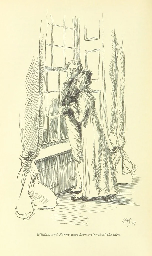 An illustration from Mansfield Park, etc, 1898, leaf 360