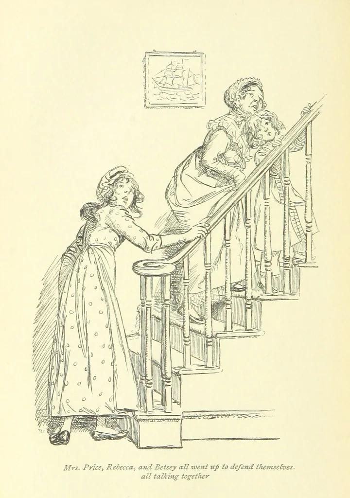 An illustration from Mansfield Park, etc, 1898, leaf 370