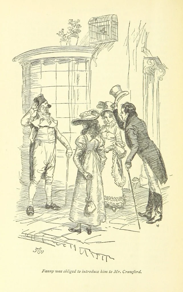 An illustration from Mansfield Park, etc, 1898, leaf 388