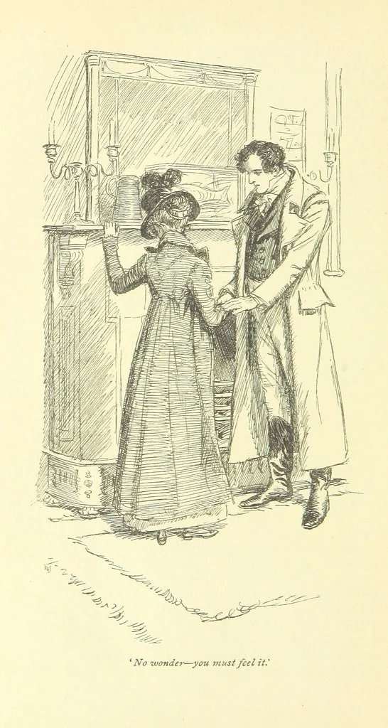 An illustration from Mansfield Park, etc, 1898, leaf 428