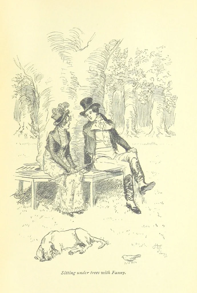 An illustration from Mansfield Park, etc, 1898, leaf 443