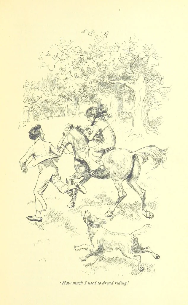 An illustration from Mansfield Park, etc, 1898, leaf 47