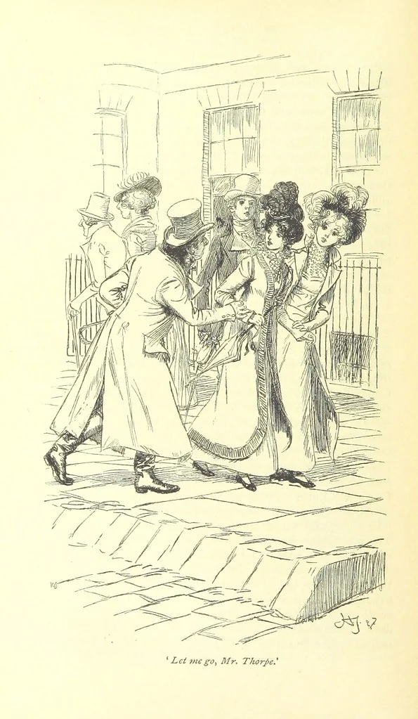 An illustration from Northanger Abbey and Persuasion ... With illustrations by Hugh Thomson and an introduction by Austin Dobson, 1897, leaf 106