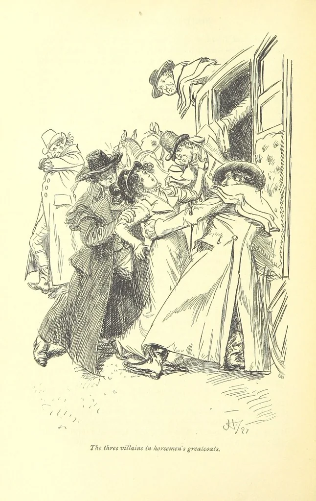 An illustration from Northanger Abbey and Persuasion ... With illustrations by Hugh Thomson and an introduction by Austin Dobson, 1897, leaf 130