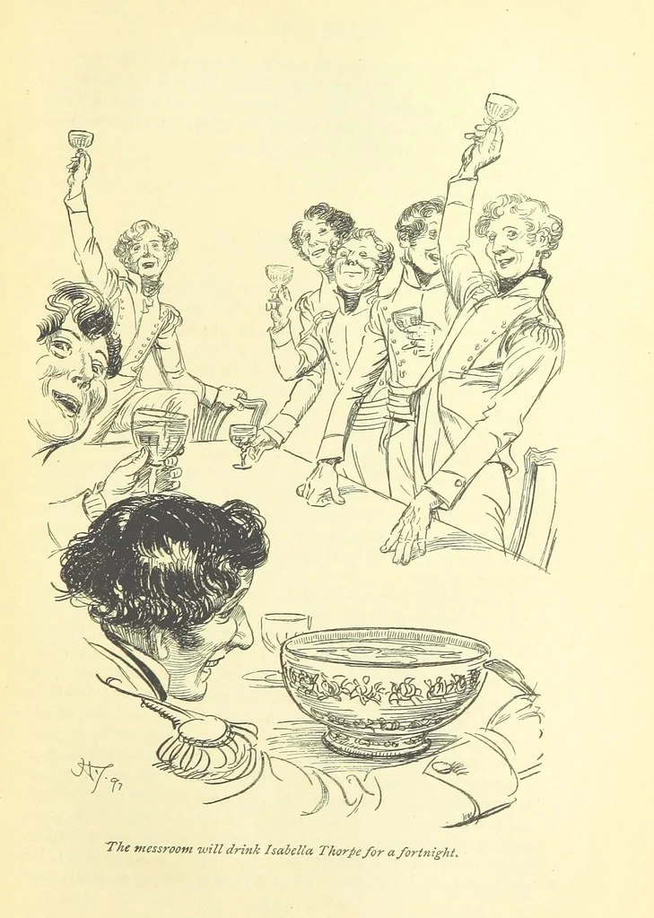An illustration from Northanger Abbey and Persuasion ... With illustrations by Hugh Thomson and an introduction by Austin Dobson, 1897, leaf 149