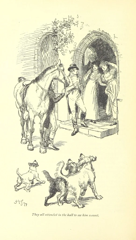 An illustration from Northanger Abbey and Persuasion ... With illustrations by Hugh Thomson and an introduction by Austin Dobson, 1897, leaf 170