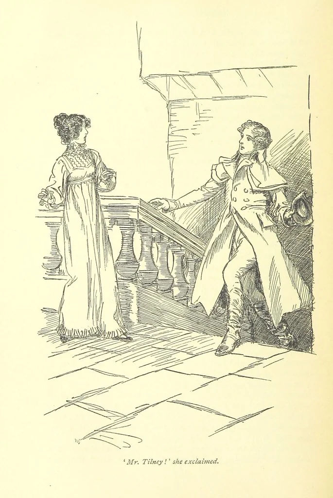 An illustration from Northanger Abbey and Persuasion ... With illustrations by Hugh Thomson and an introduction by Austin Dobson, 1897, leaf 186
