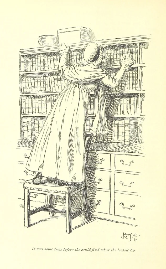 An illustration from Northanger Abbey and Persuasion ... With illustrations by Hugh Thomson and an introduction by Austin Dobson, 1897, leaf 228