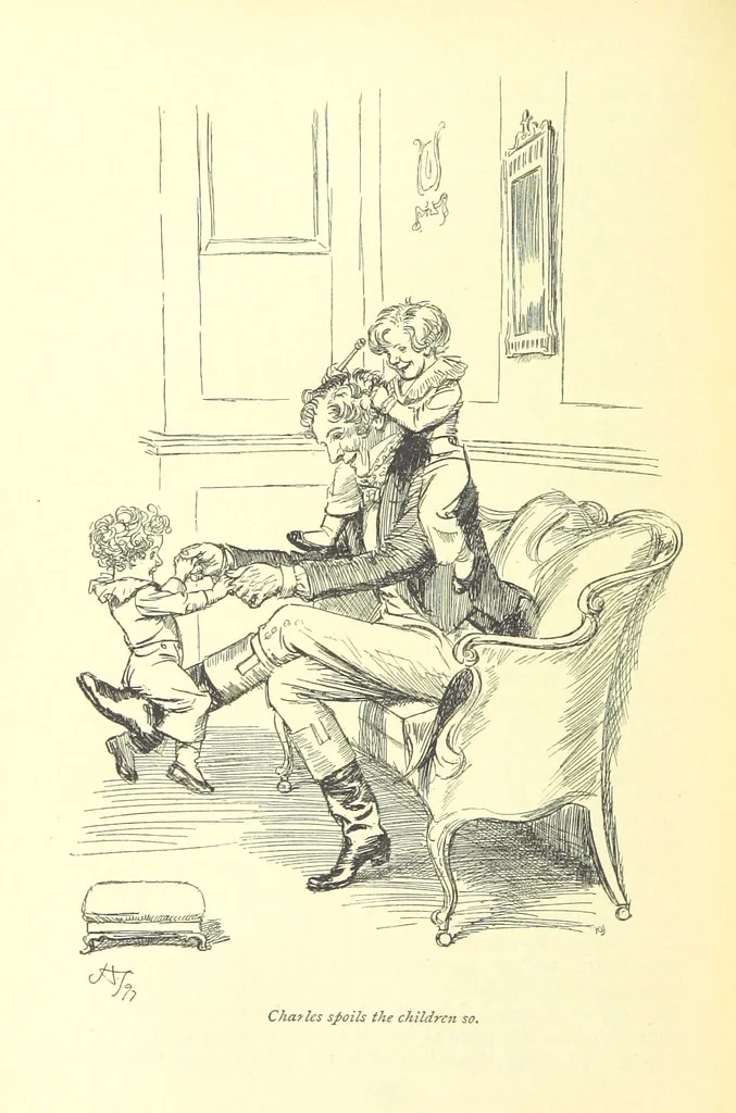 An illustration from Northanger Abbey and Persuasion ... With illustrations by Hugh Thomson and an introduction by Austin Dobson, 1897, leaf 276