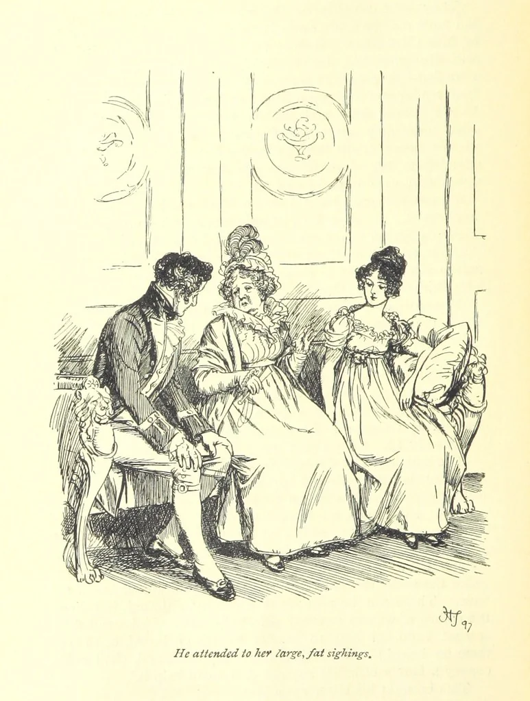 An illustration from Northanger Abbey and Persuasion ... With illustrations by Hugh Thomson and an introduction by Austin Dobson, 1897, leaf 298