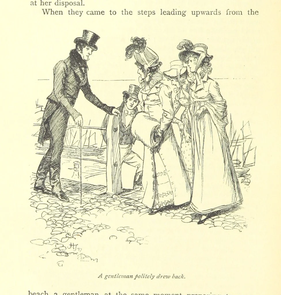 An illustration from Northanger Abbey and Persuasion ... With illustrations by Hugh Thomson and an introduction by Austin Dobson, 1897, leaf 330