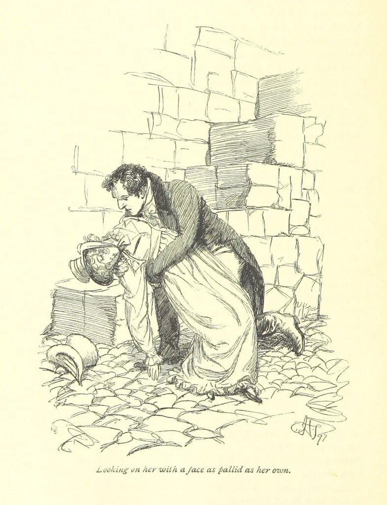 An illustration from Northanger Abbey and Persuasion ... With illustrations by Hugh Thomson and an introduction by Austin Dobson, 1897, leaf 336