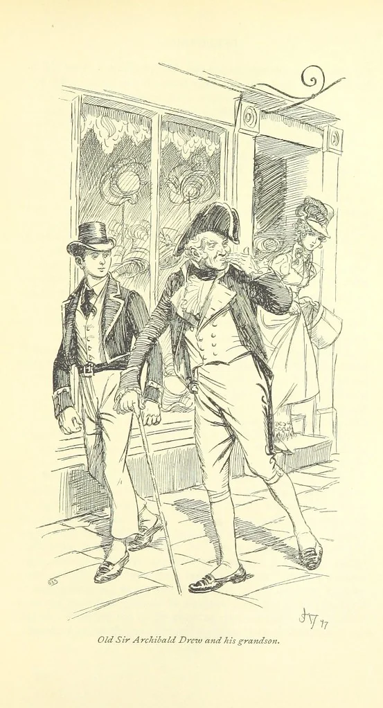 An illustration from Northanger Abbey and Persuasion ... With illustrations by Hugh Thomson and an introduction by Austin Dobson, 1897, leaf 389