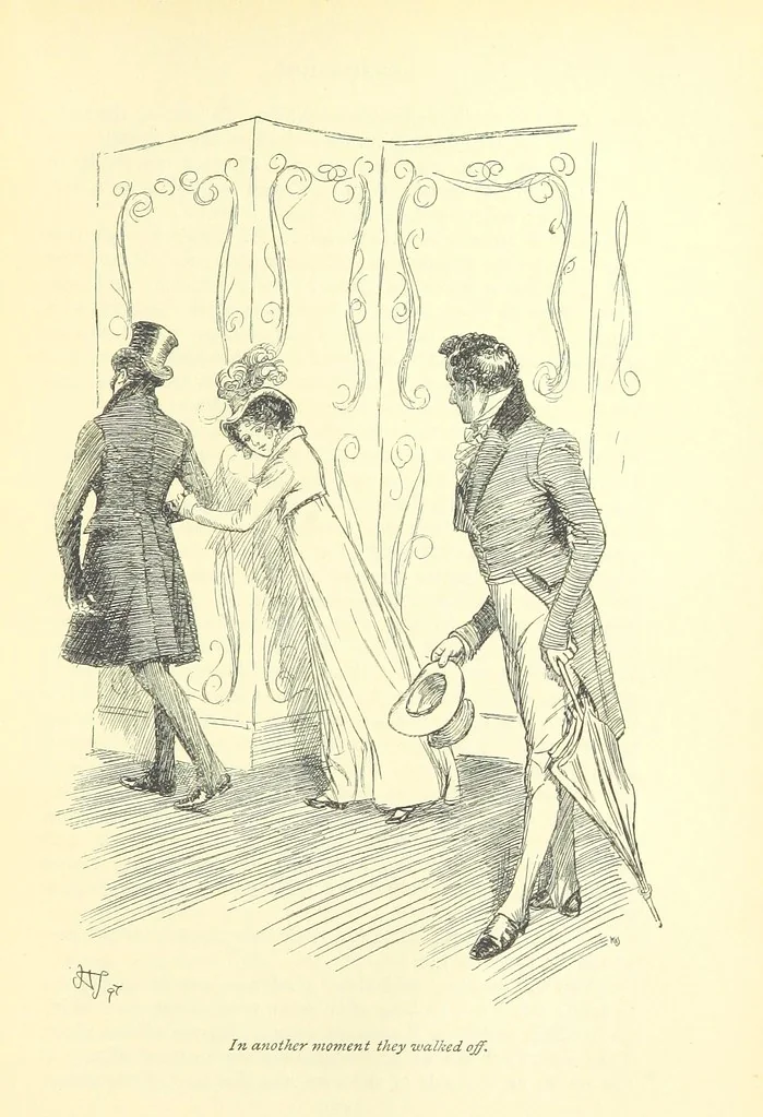 An illustration from Northanger Abbey and Persuasion ... With illustrations by Hugh Thomson and an introduction by Austin Dobson, 1897, leaf 397