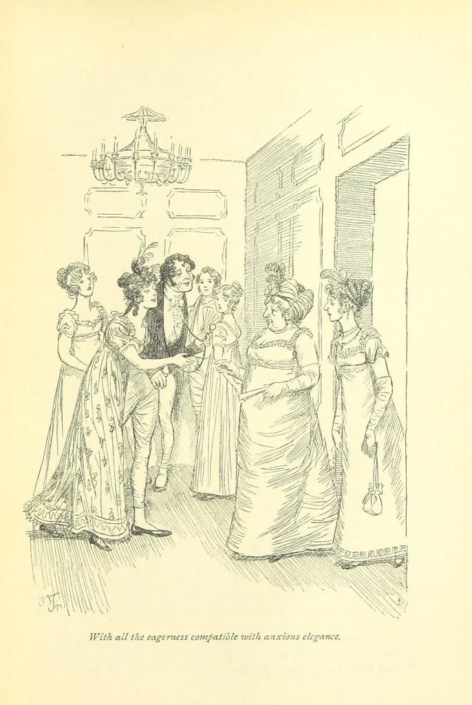An illustration from Northanger Abbey and Persuasion ... With illustrations by Hugh Thomson and an introduction by Austin Dobson, 1897, leaf 403