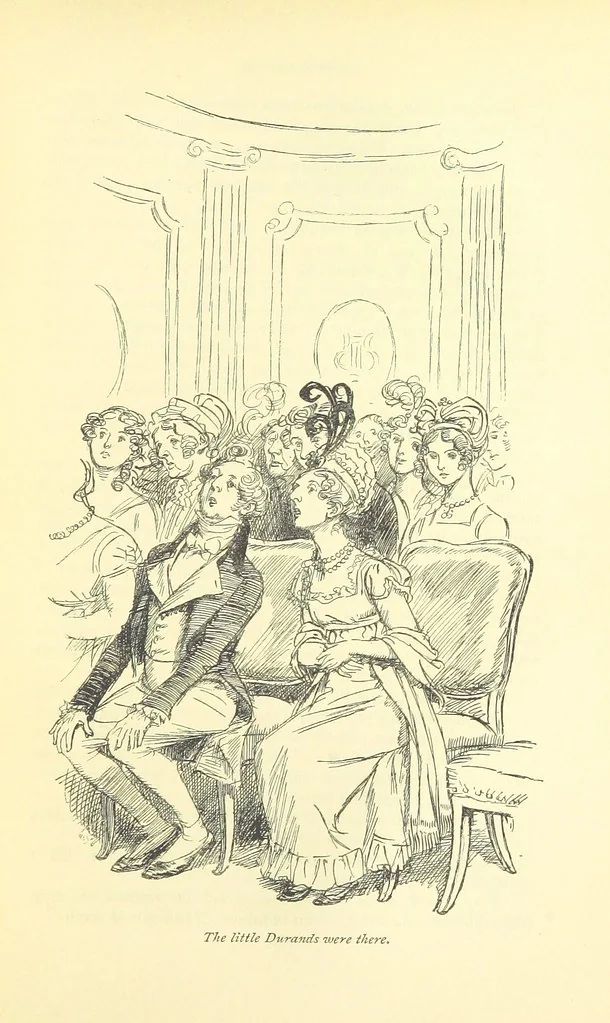 An illustration from Northanger Abbey and Persuasion ... With illustrations by Hugh Thomson and an introduction by Austin Dobson, 1897, leaf 411