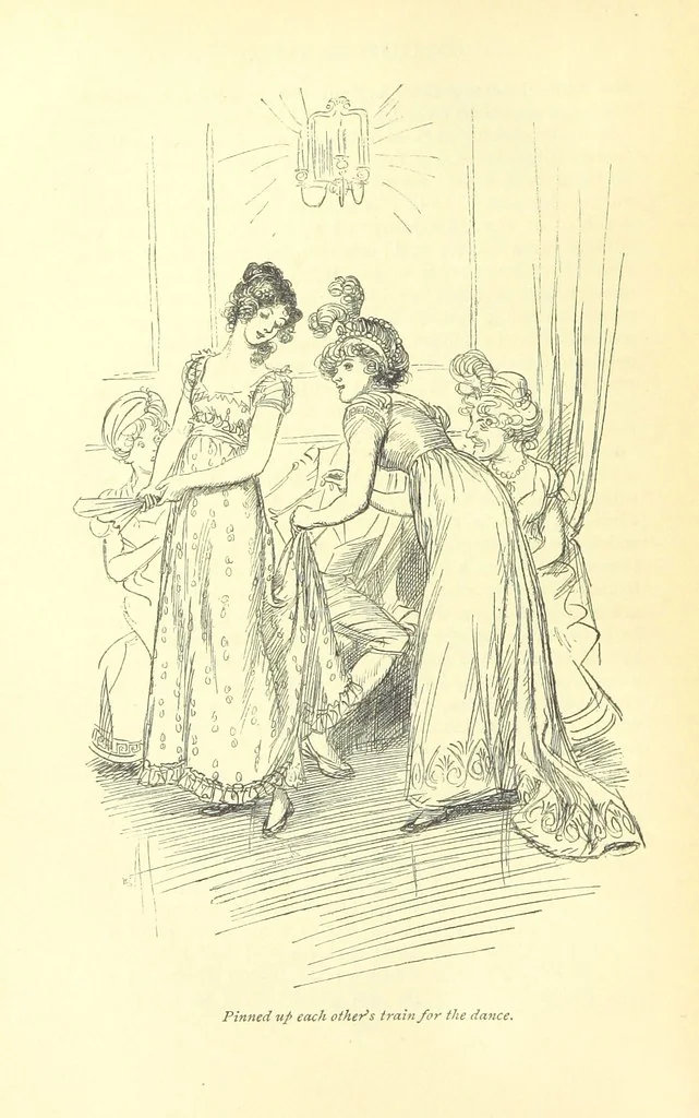 An illustration from Northanger Abbey and Persuasion ... With illustrations by Hugh Thomson and an introduction by Austin Dobson, 1897, leaf 46
