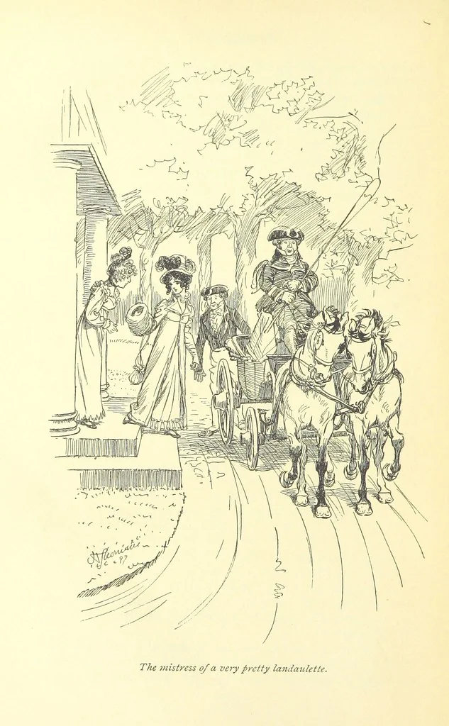 An illustration from Northanger Abbey and Persuasion ... With illustrations by Hugh Thomson and an introduction by Austin Dobson, 1897, leaf 464