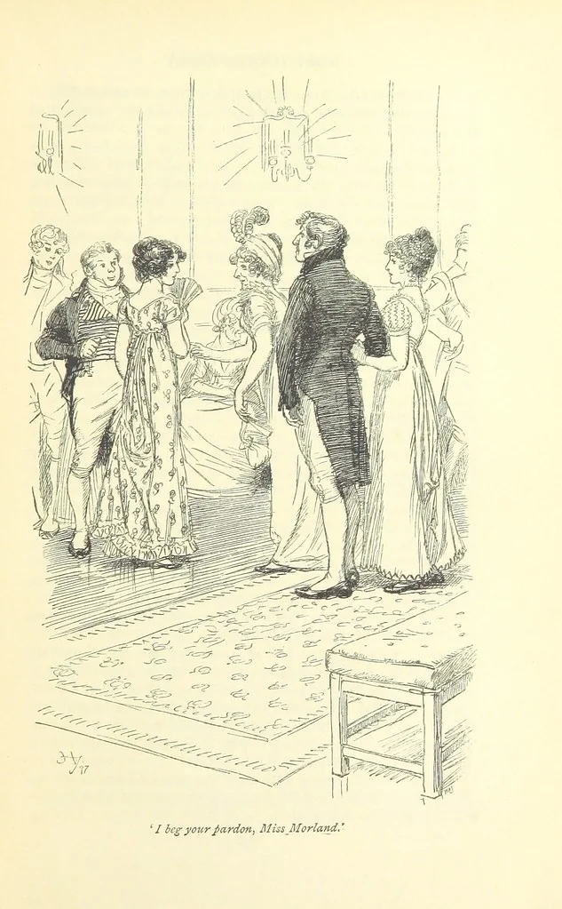 An illustration from Northanger Abbey and Persuasion ... With illustrations by Hugh Thomson and an introduction by Austin Dobson, 1897, leaf 63