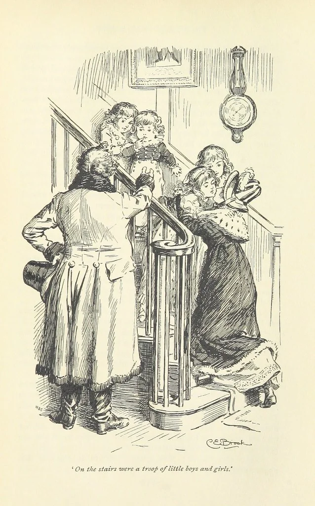 An illustration from Pride and prejudice, 1895, leaf 179