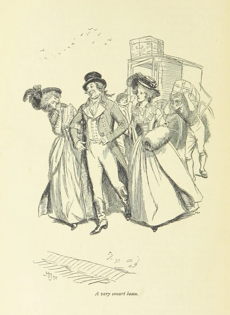 An illustration from Sense and sensibility, 1896, leaf 210