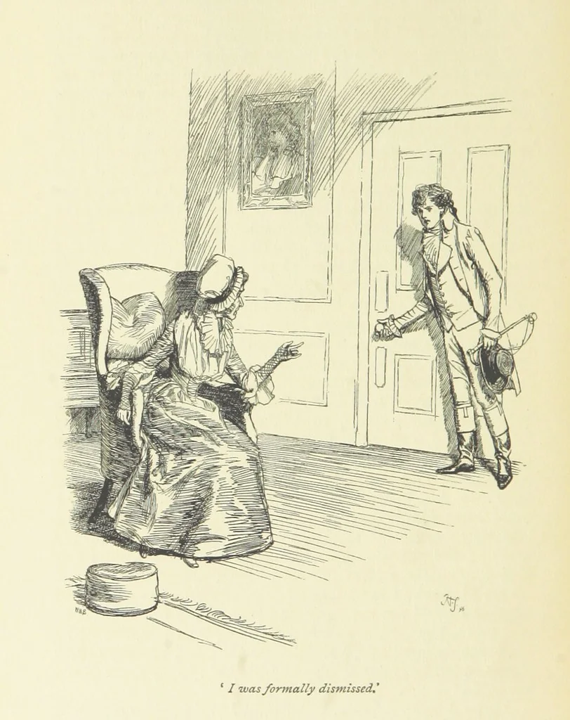 An illustration from Sense and sensibility, 1896, leaf 310